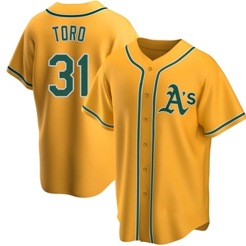 Gold Replica Abraham Toro Men's Oakland Athletics Alternate Jersey