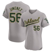 Gray Elite Dany Jimenez Men's Oakland Athletics Road Jersey