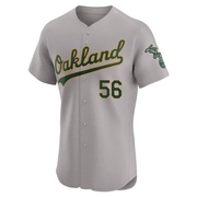 Gray Elite Dany Jimenez Men's Oakland Athletics Road Jersey