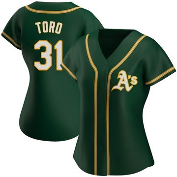 Green Authentic Abraham Toro Women's Oakland Athletics Alternate Jersey