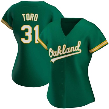 Green Authentic Abraham Toro Women's Oakland Athletics Kelly Alternate Jersey