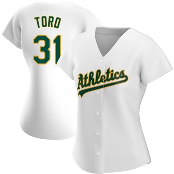 White Authentic Abraham Toro Women's Oakland Athletics Home Jersey